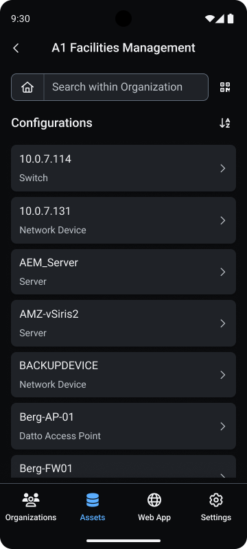 IT Glue Mobile App - Configurations